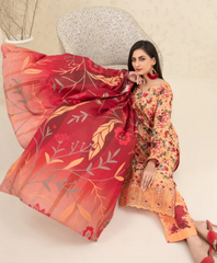 Tawakkal - Tarba Print Embroidered Dhanak D-5465
