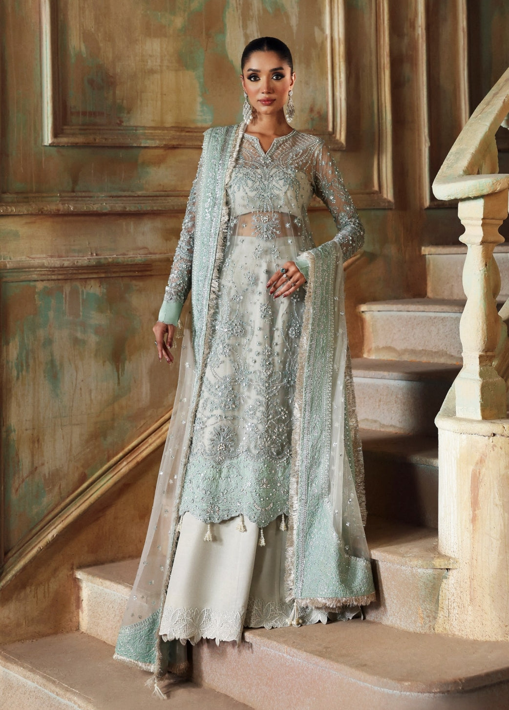 Zyra - Diwani Embellished Net - SAROSH