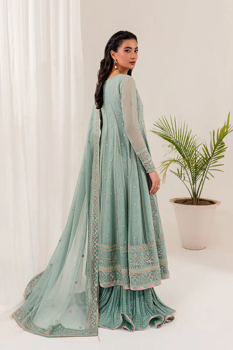 Embroidered Chiffon - Thistle
