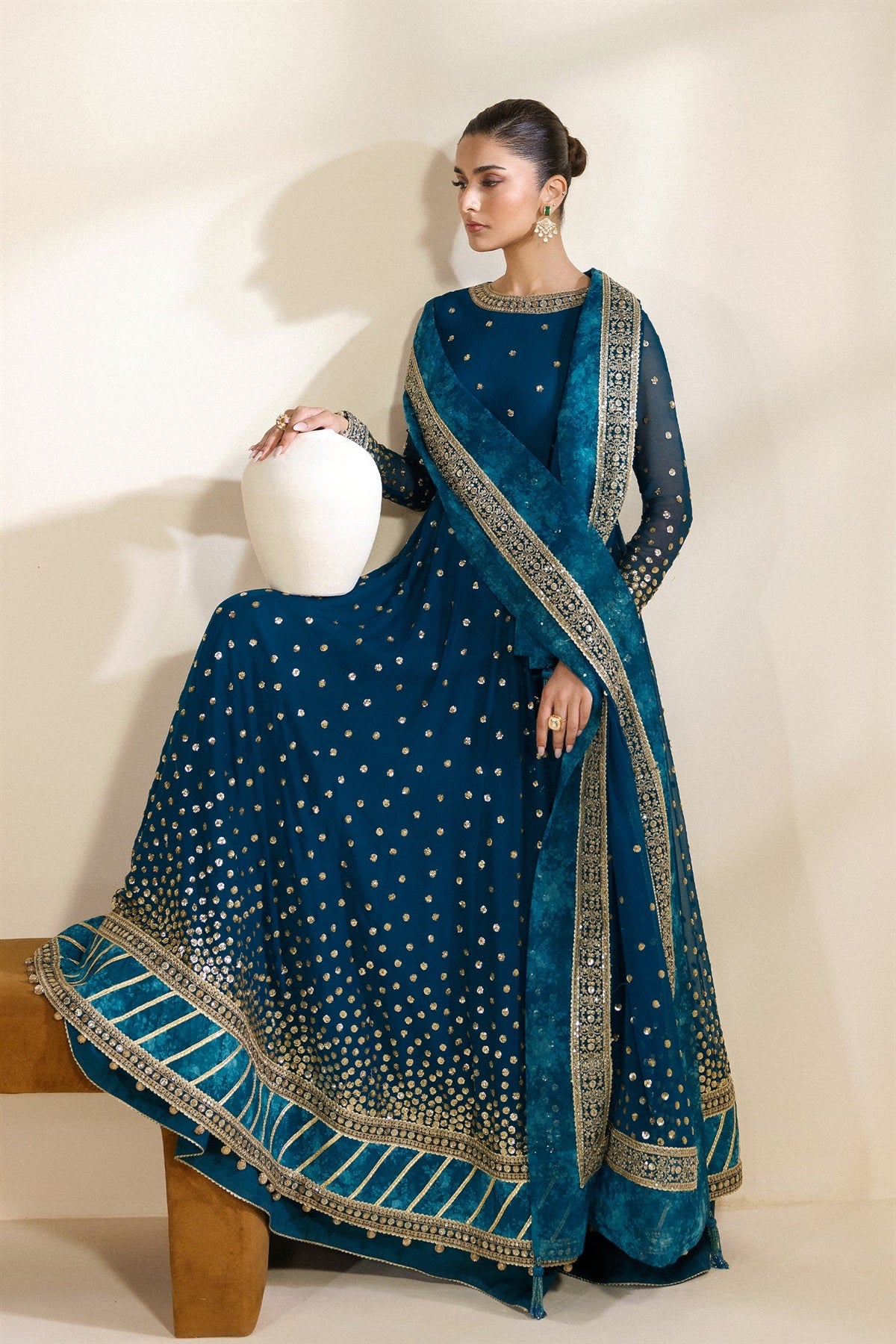 Zarif - Meraki - Embroidered Chiffon - Zenia