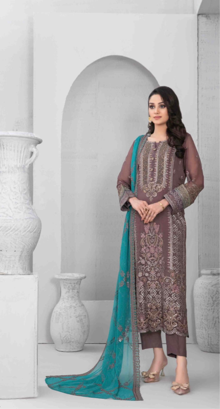 Tawakkal - Afa Embroidered Chiffon D-5107