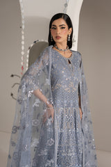Lavish Premium - Shehnai - Embroidered Organza - Aab-e-neel