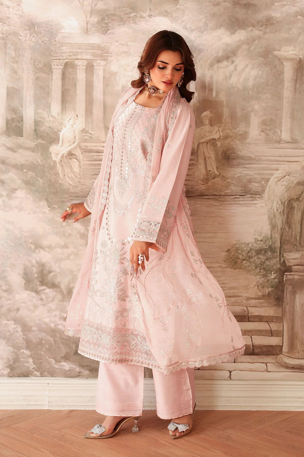 Ramsha - Aangan - Embroidered Rawsilk - AA 202