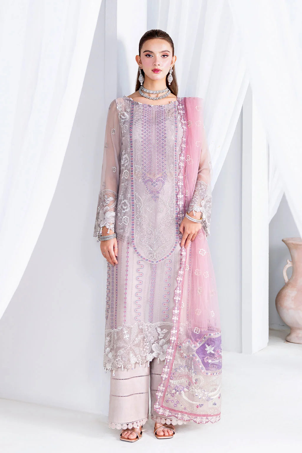 Ramsha - Arzoo - Embroidered Chiffon - U 209