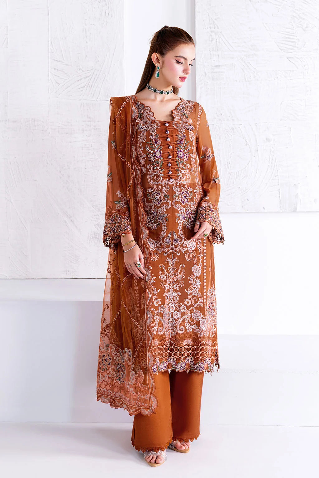 Ramsha - Arzoo - Embroidered Chiffon - U 208