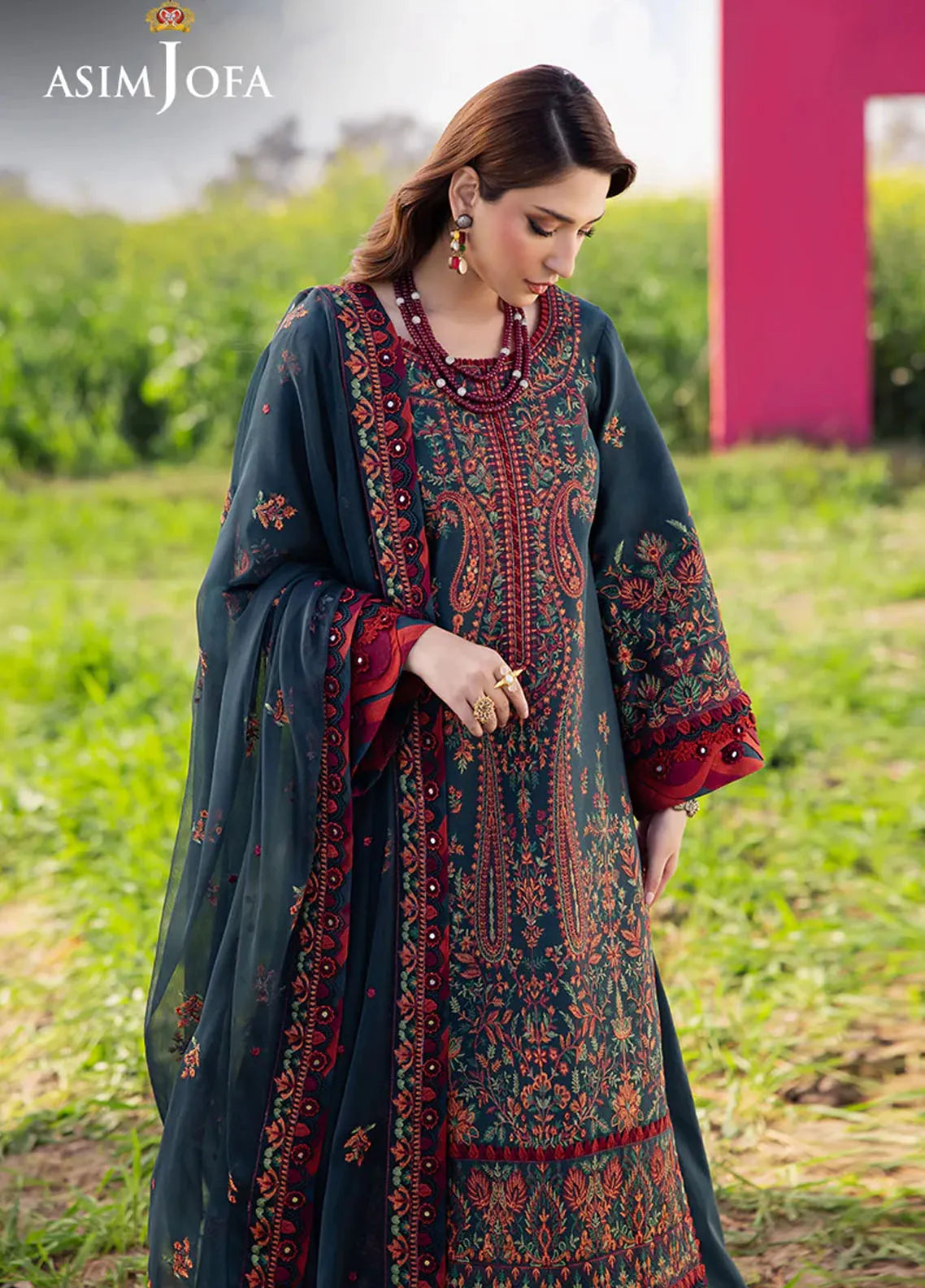 AJELL-04 EMBROIDERED LAWN 3 PCS