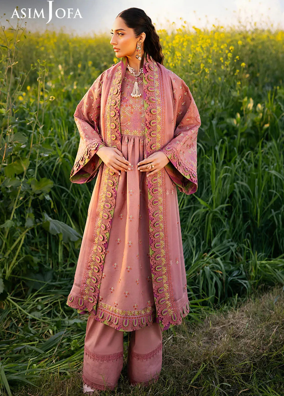 AJELL-16 EMBROIDERED LAWN 3 PCS