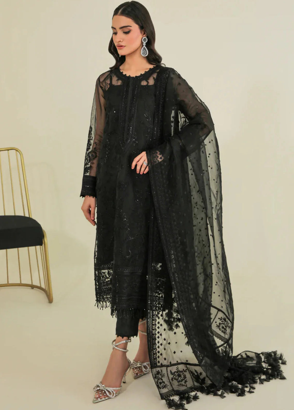 Baroque - Embroidered Organza- UF-235