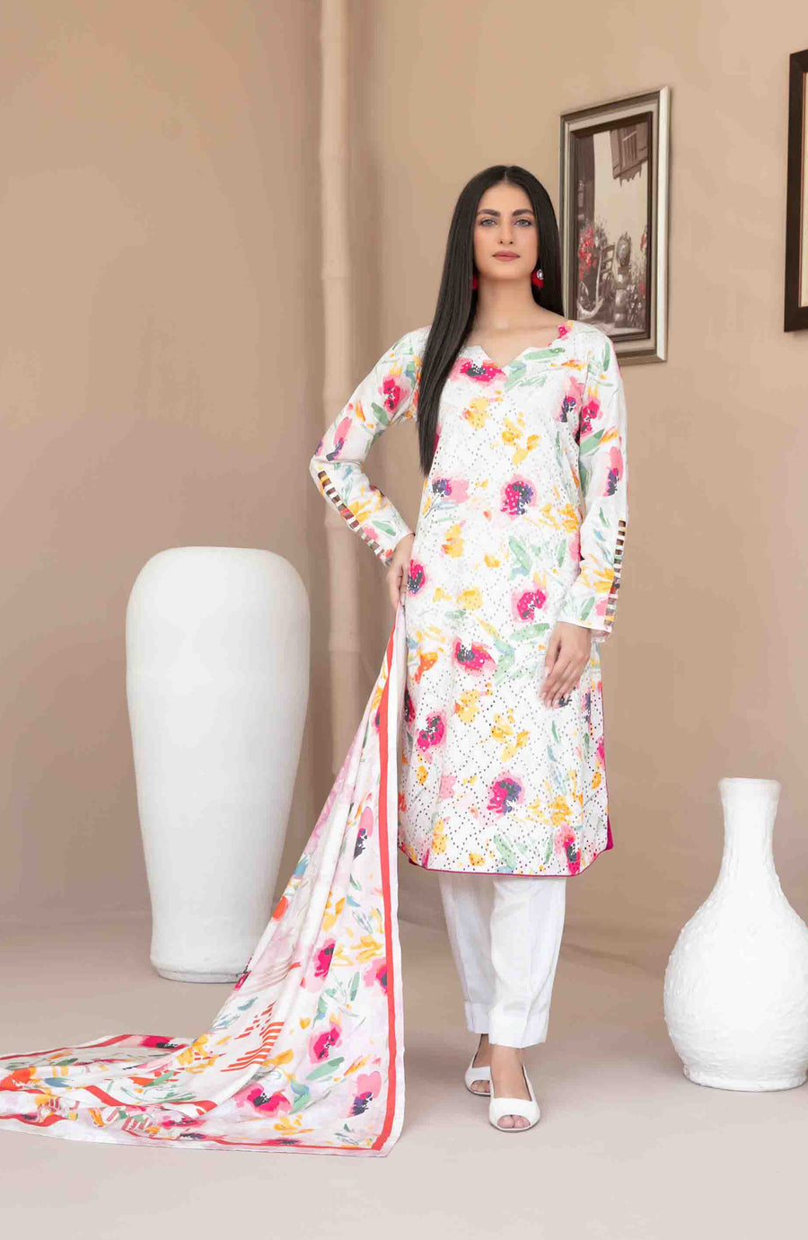 Tawakkal - Abir Print Embroidered Viscose D-5361