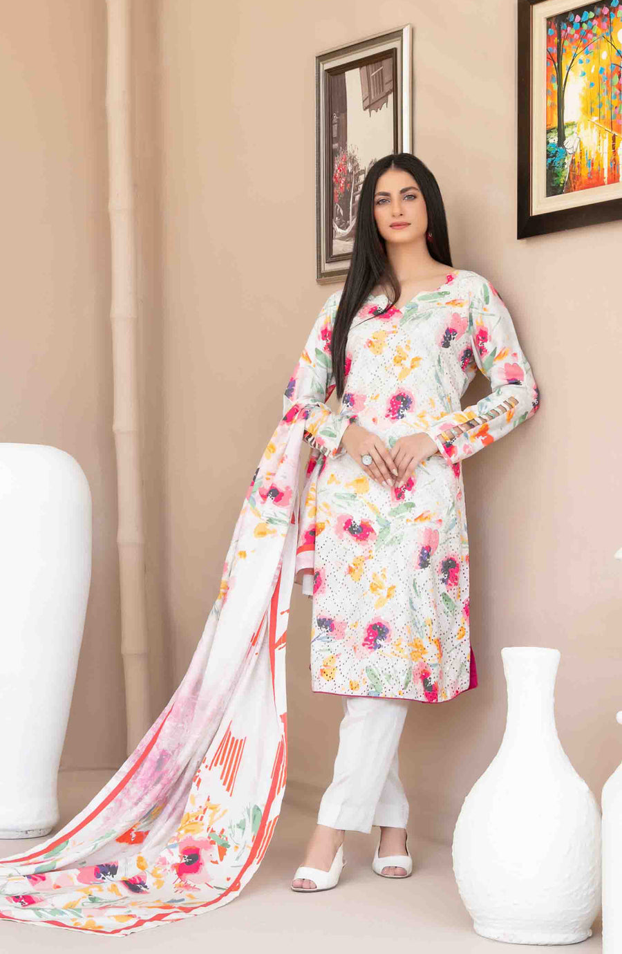 Tawakkal - Abir Print Embroidered Viscose D-5361
