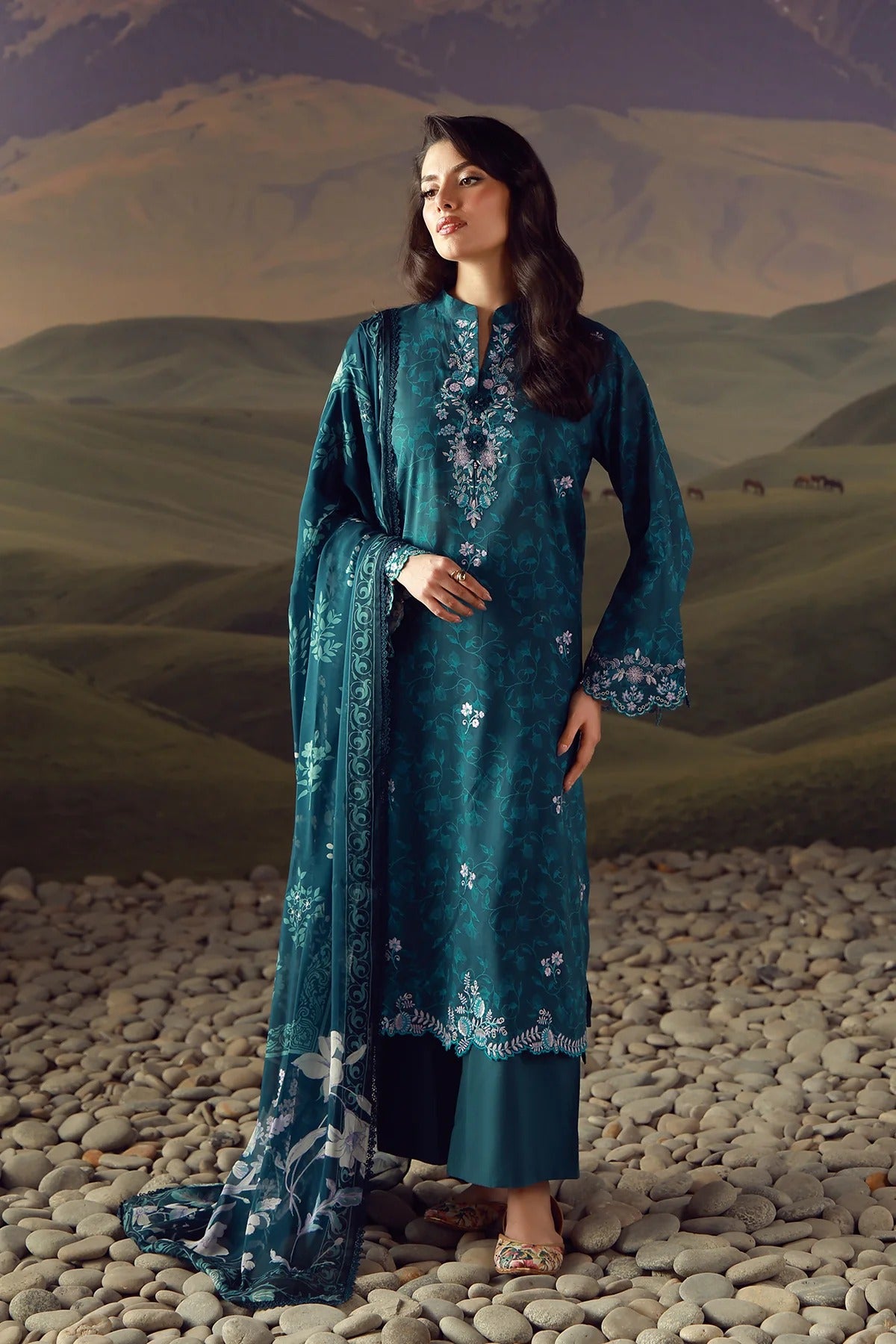 LAWN - Festive Edit - Vol 2 - Teal Eclat