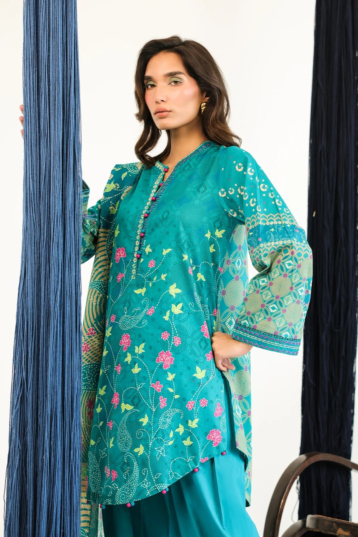 LAWN - Rhea - Teal Mirage