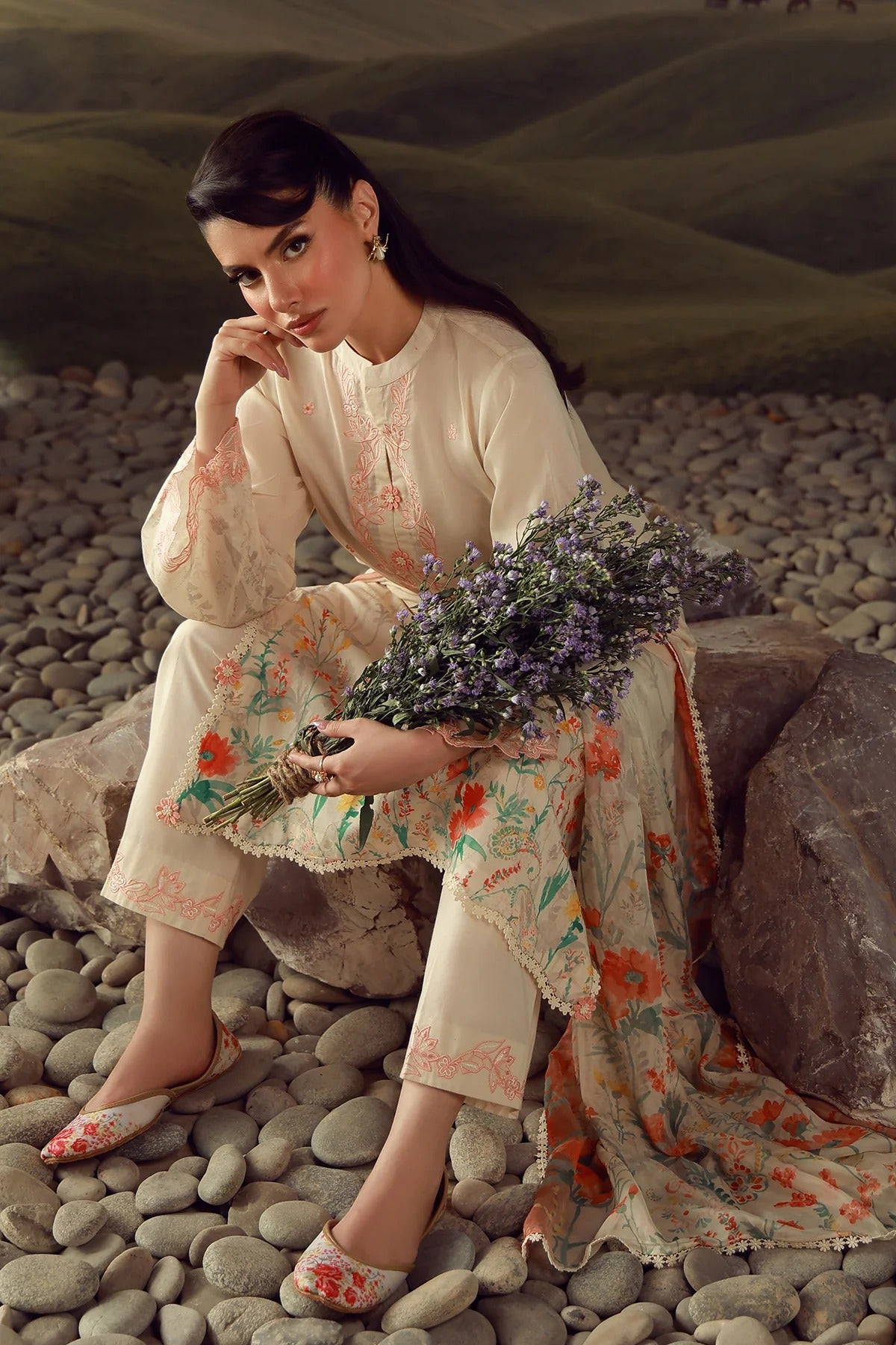 LAWN - Festive Edit - Vol 2 - Peach Reverie
