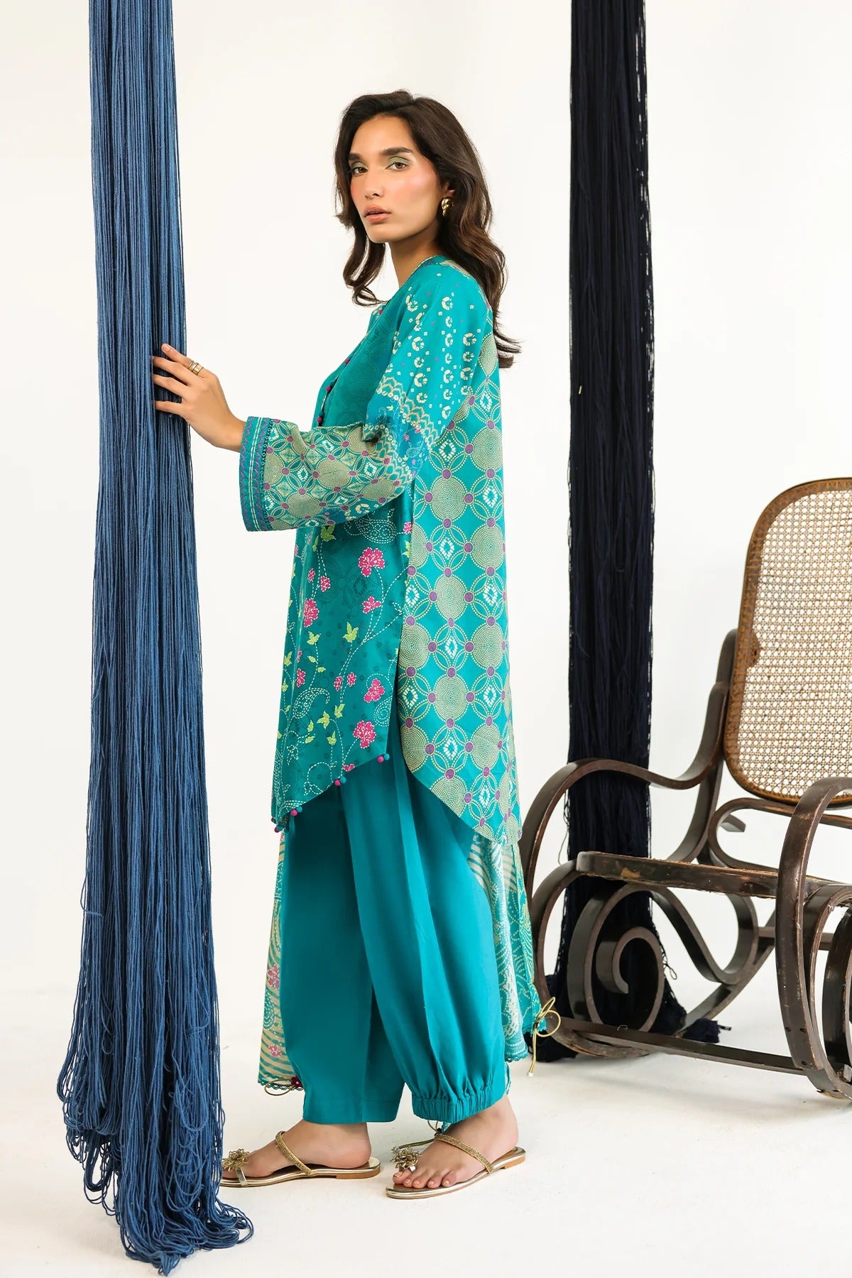 LAWN - Rhea - Teal Mirage