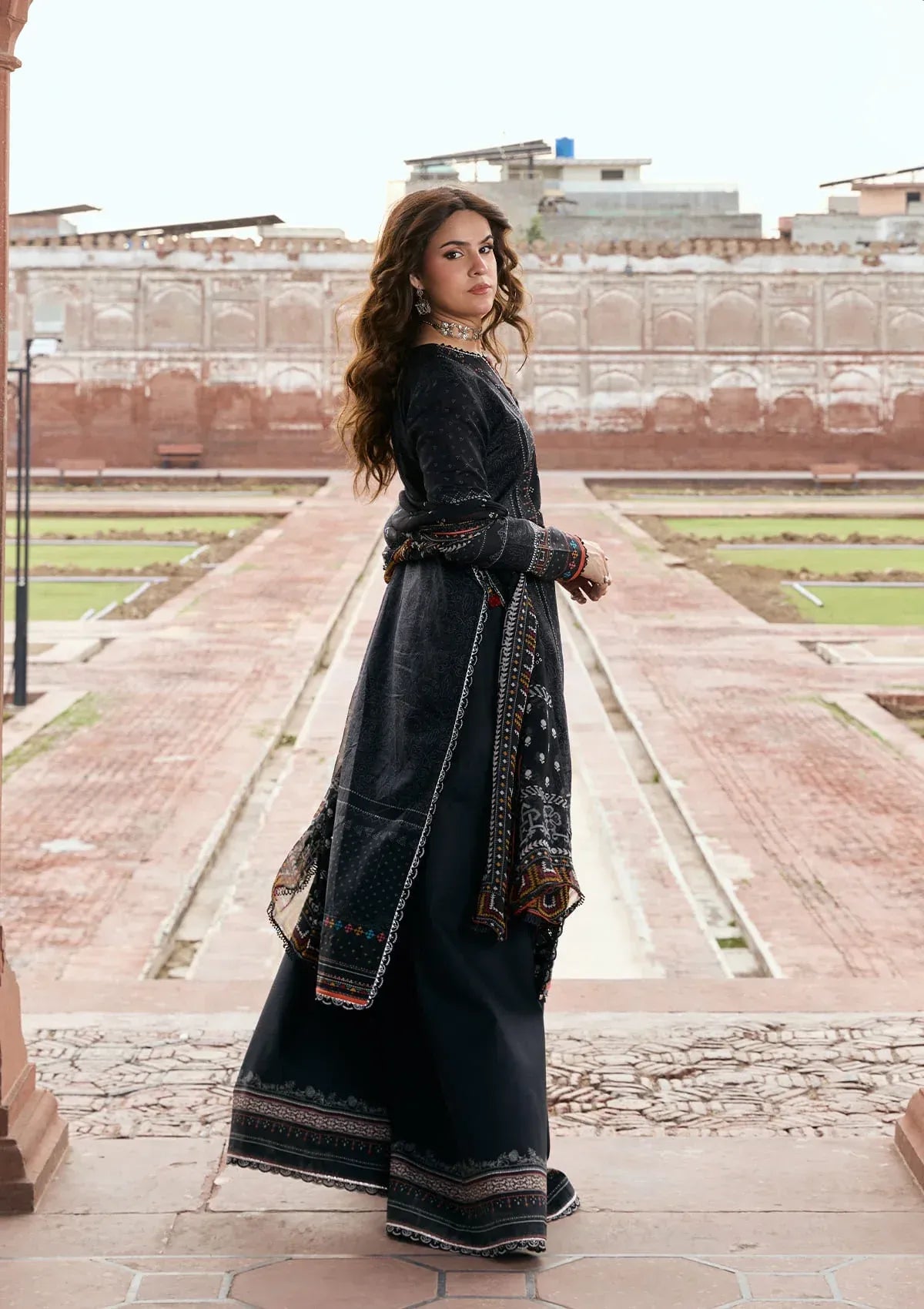 LAWN- AANGAN - PRINTS CHIFFON '26 - KPS-5A GUL-E-SIYAH
