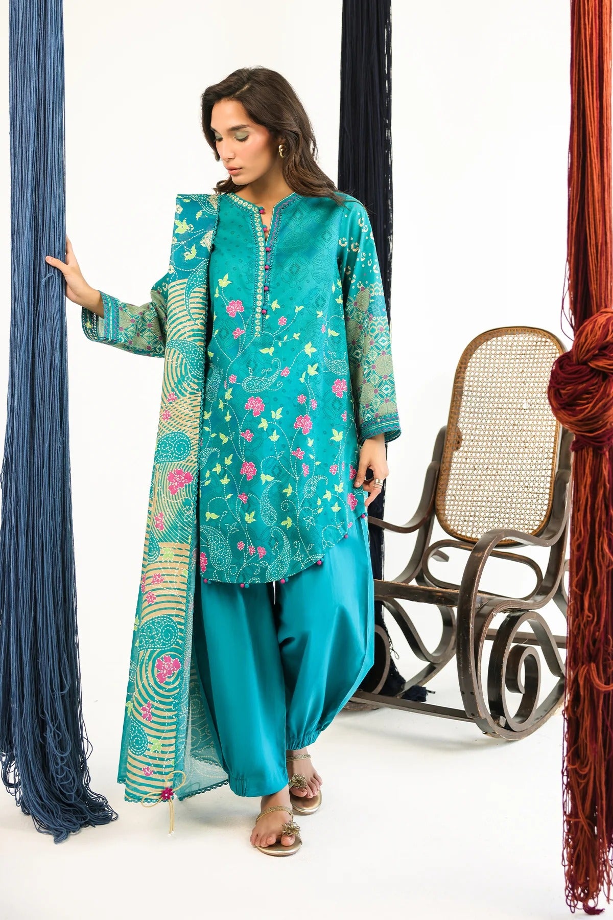 LAWN - Rhea - Teal Mirage