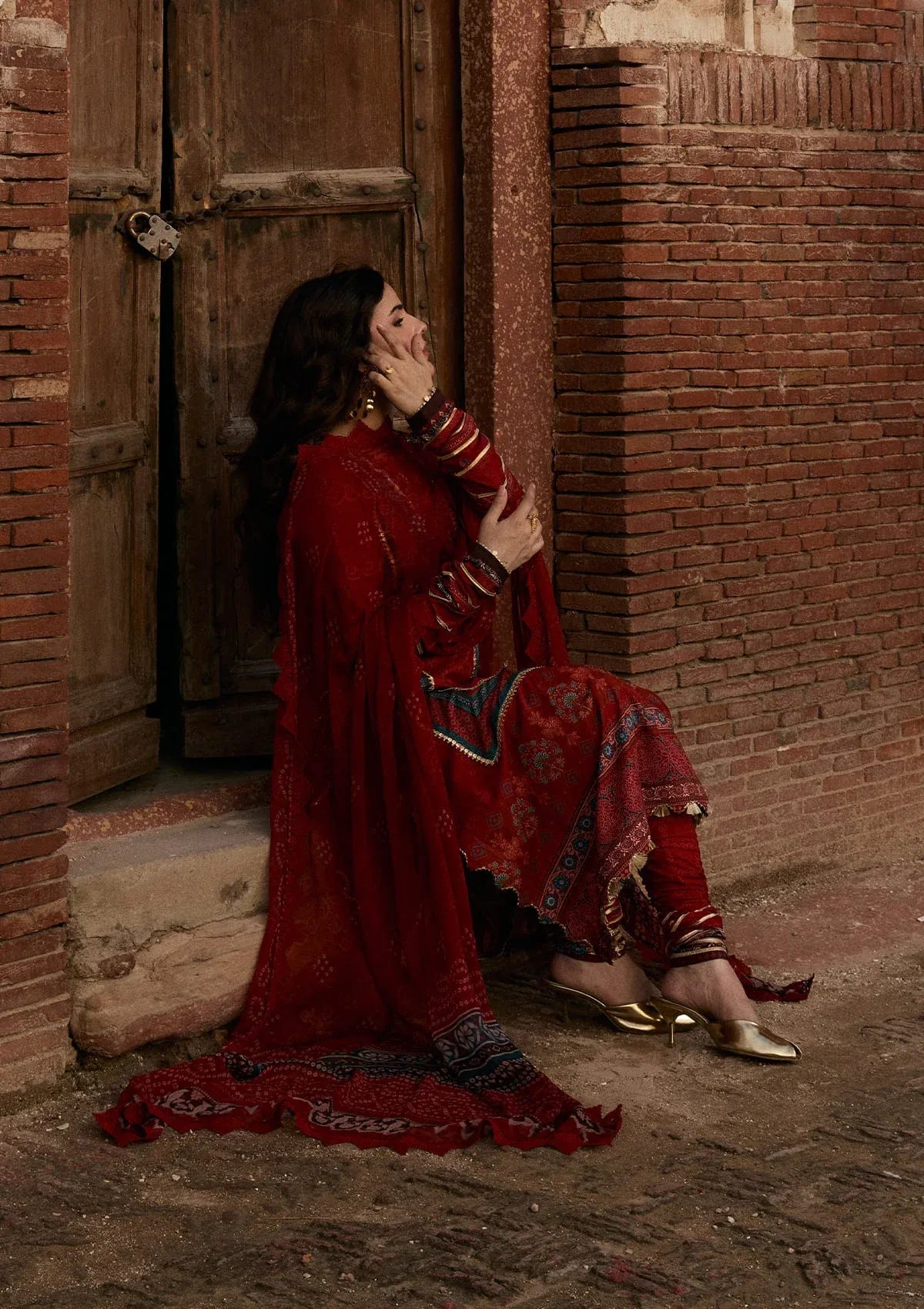 LAWN- AANGAN - PRINTS CHIFFON '26 - KPS-1A SURKH NOOR