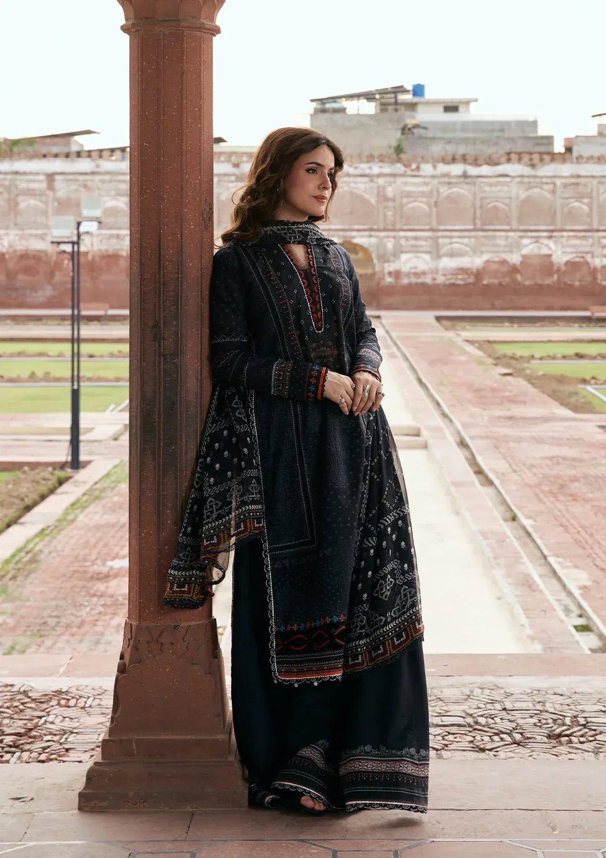 LAWN- AANGAN - PRINTS CHIFFON '26 - KPS-5A GUL-E-SIYAH