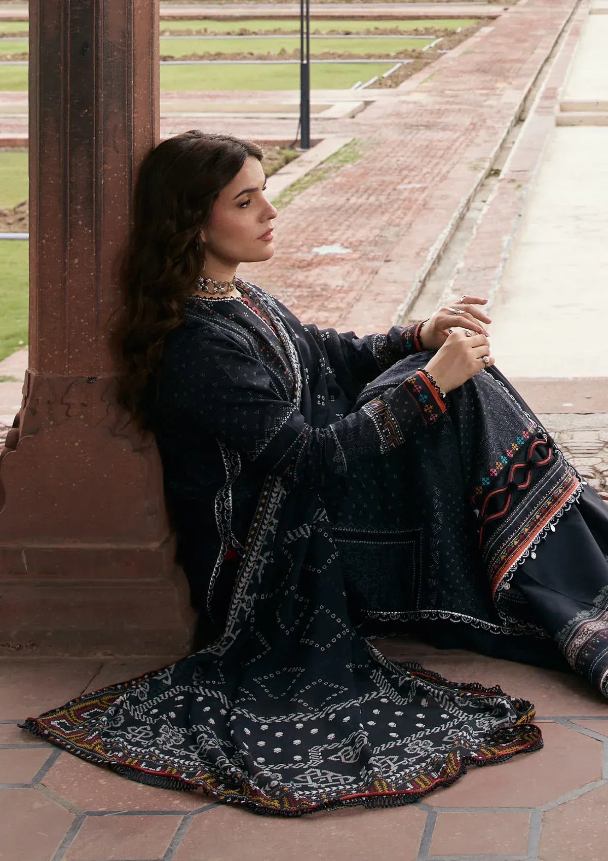 LAWN- AANGAN - PRINTS CHIFFON '26 - KPS-5A GUL-E-SIYAH