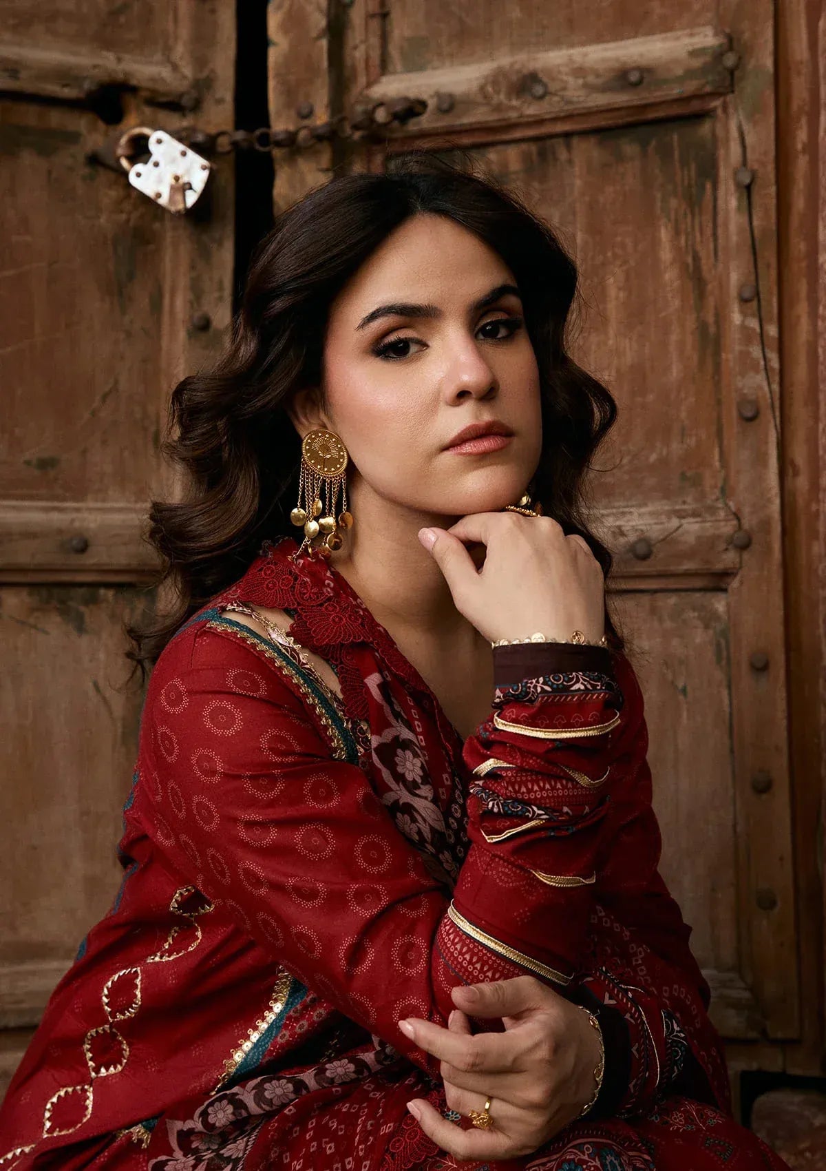 LAWN- AANGAN - PRINTS CHIFFON '26 - KPS-1A SURKH NOOR
