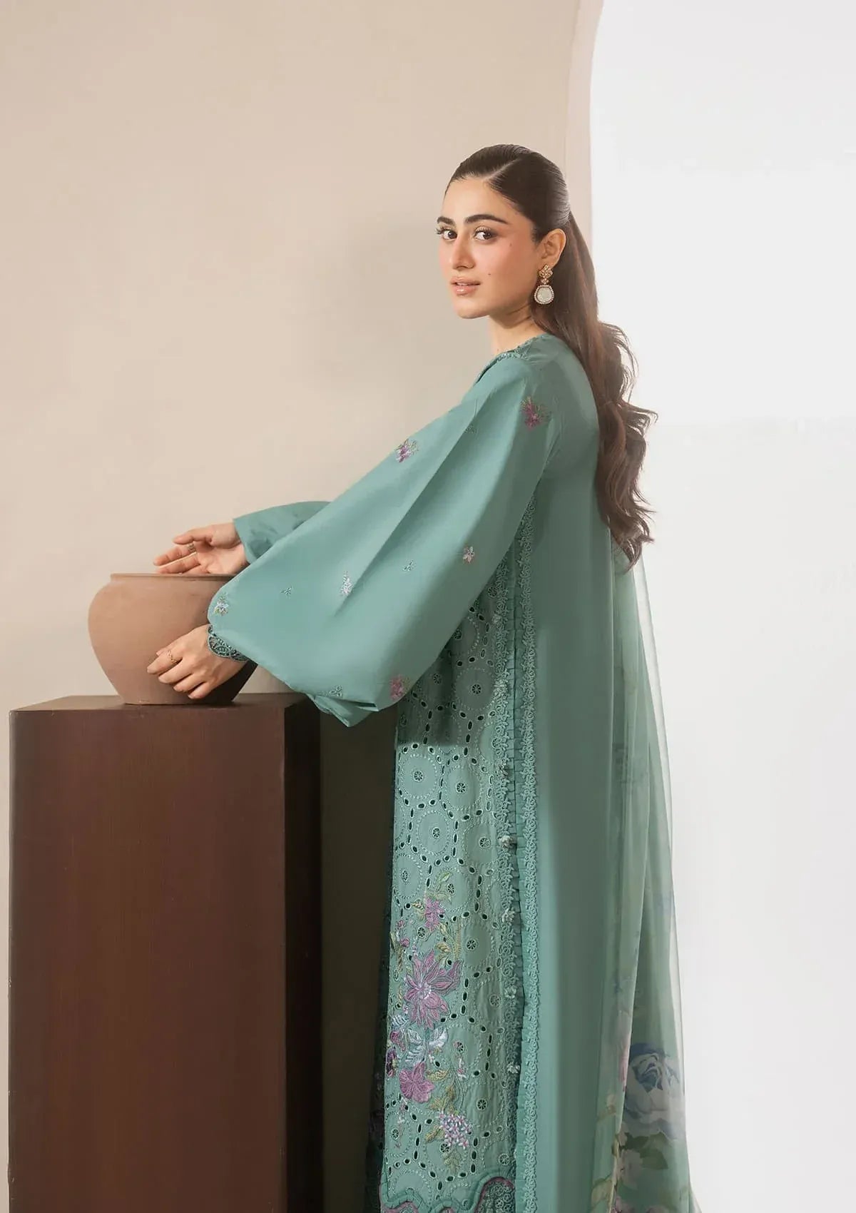 Elaf Premium - E-Craft Chikankari Lawn - EHC-1B WILLOW