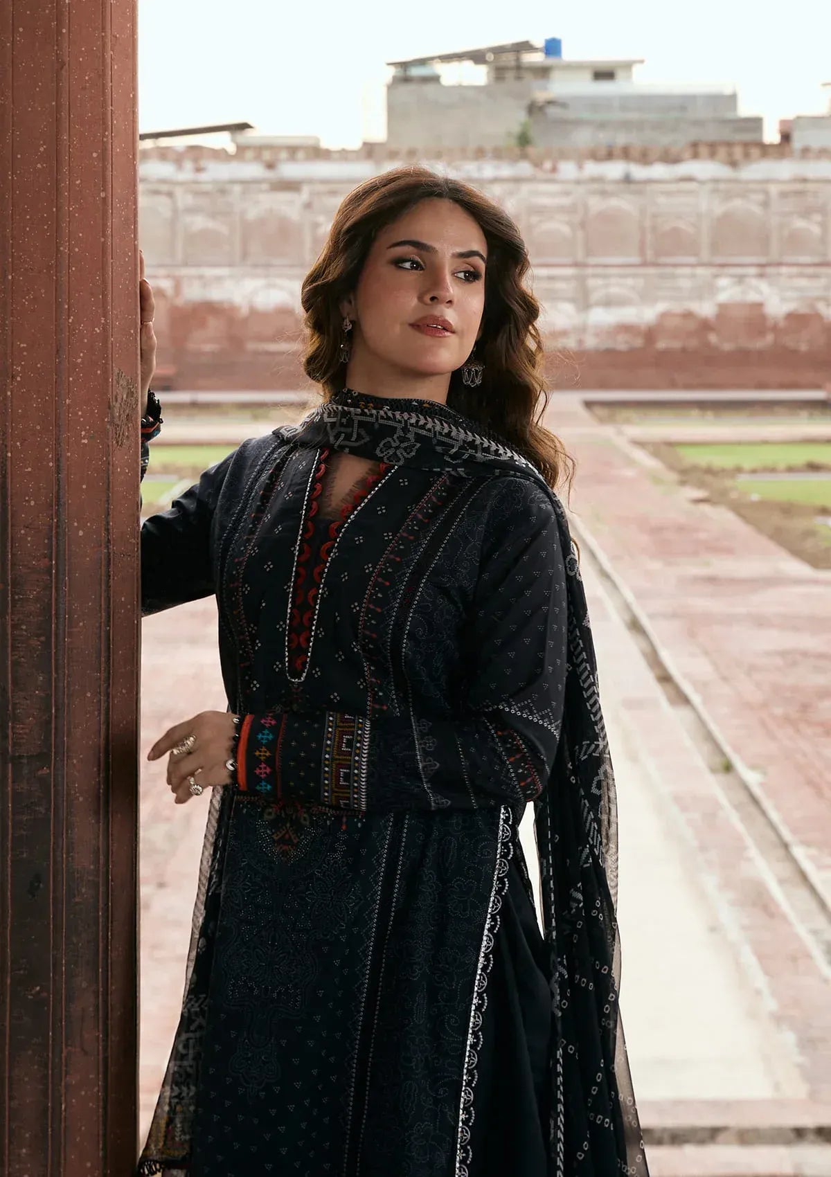 LAWN- AANGAN - PRINTS CHIFFON '26 - KPS-5A GUL-E-SIYAH