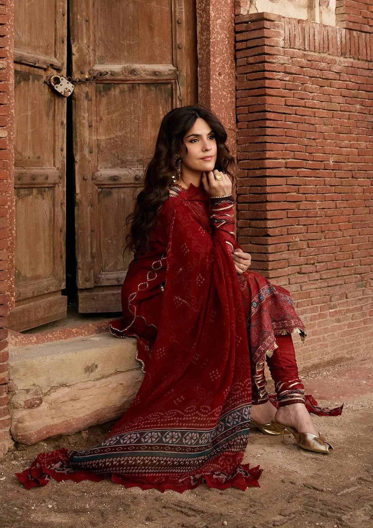 LAWN- AANGAN - PRINTS CHIFFON '26 - KPS-1A SURKH NOOR
