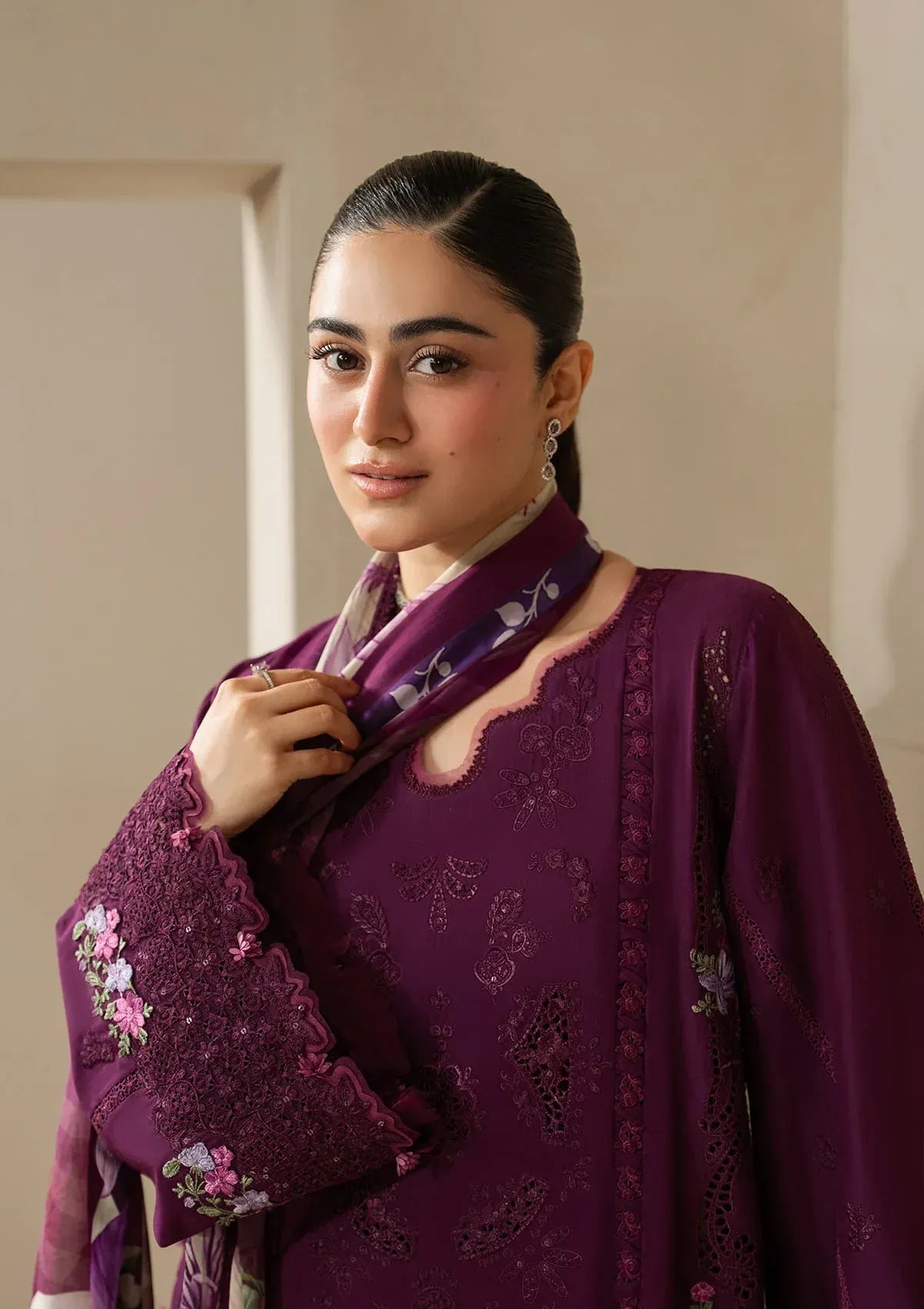 Elaf Premium - E-Craft Chikankari Lawn - EHC-2B CASSIS