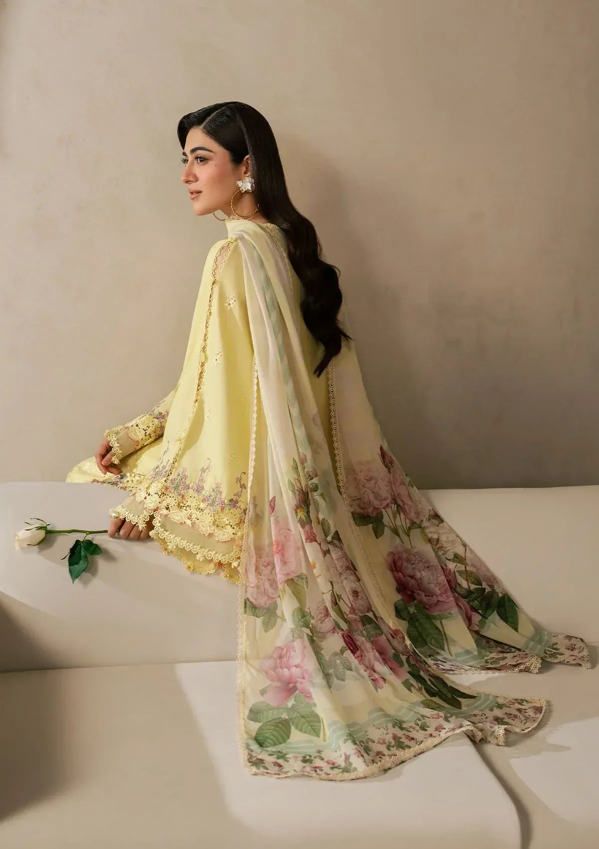 Elaf Premium - E-Craft Chikankari Lawn - EHC-3A SUNSTONE