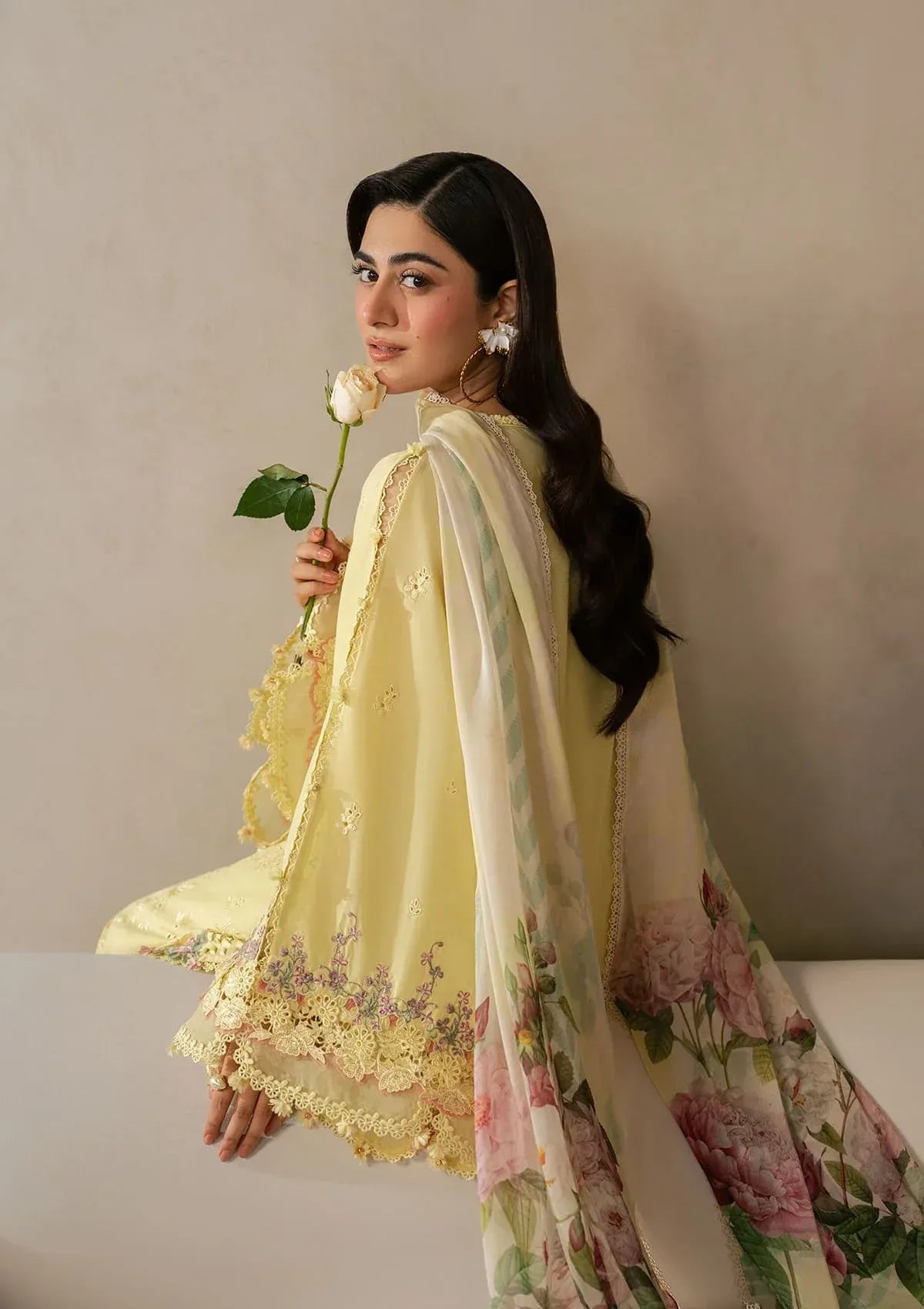 Elaf Premium - E-Craft Chikankari Lawn - EHC-3A SUNSTONE