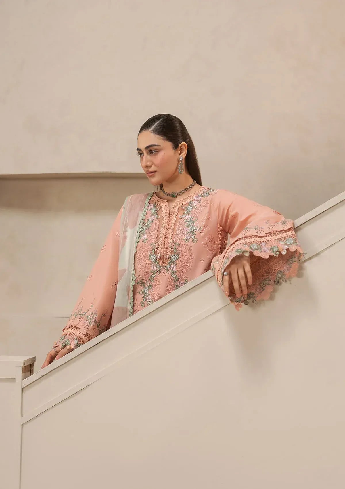 Elaf Premium - E-Craft Chikankari Lawn - EHC-3B DUSTROSE