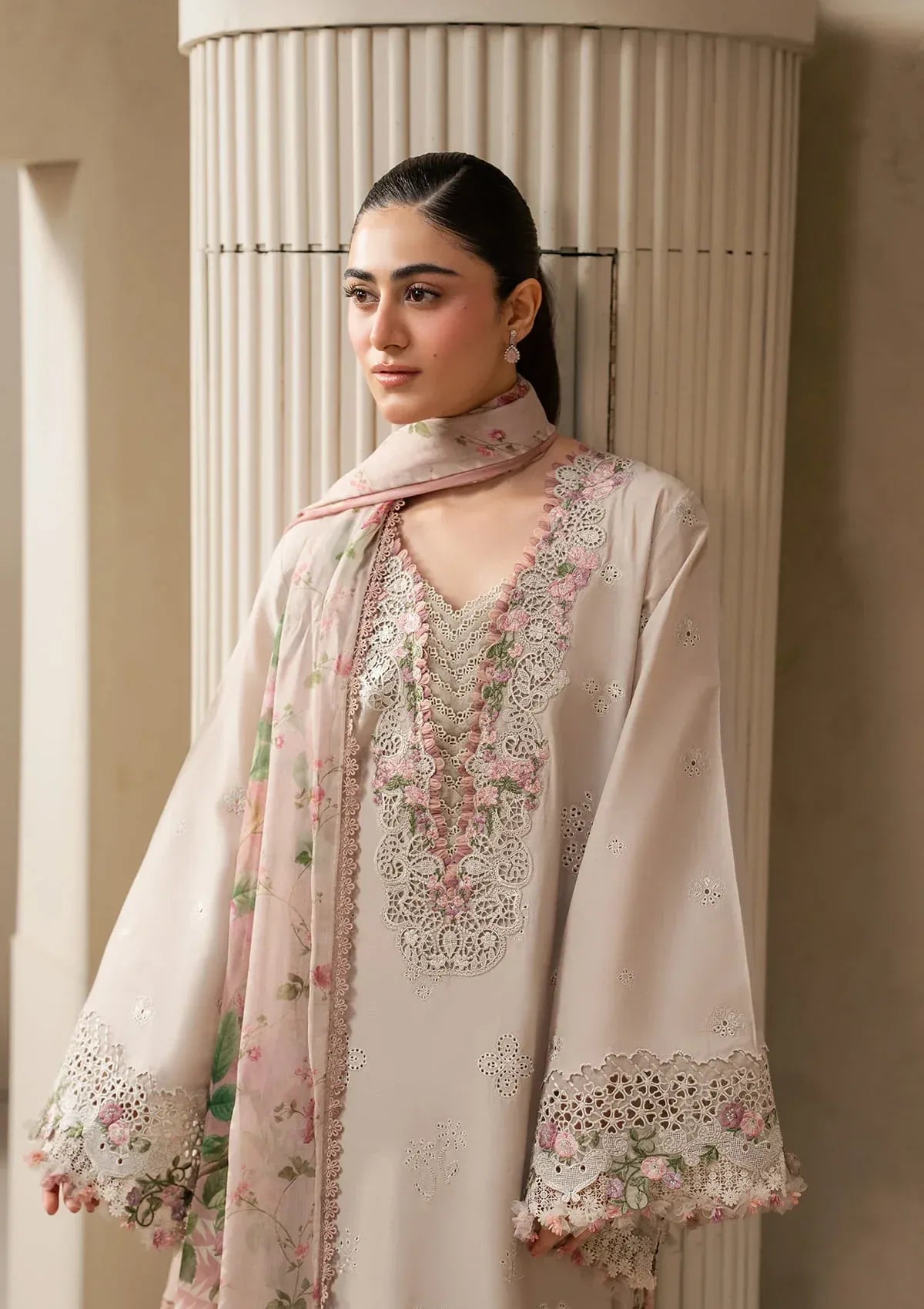 Elaf Premium - E-Craft Chikankari Lawn - EHC-6B CLAY