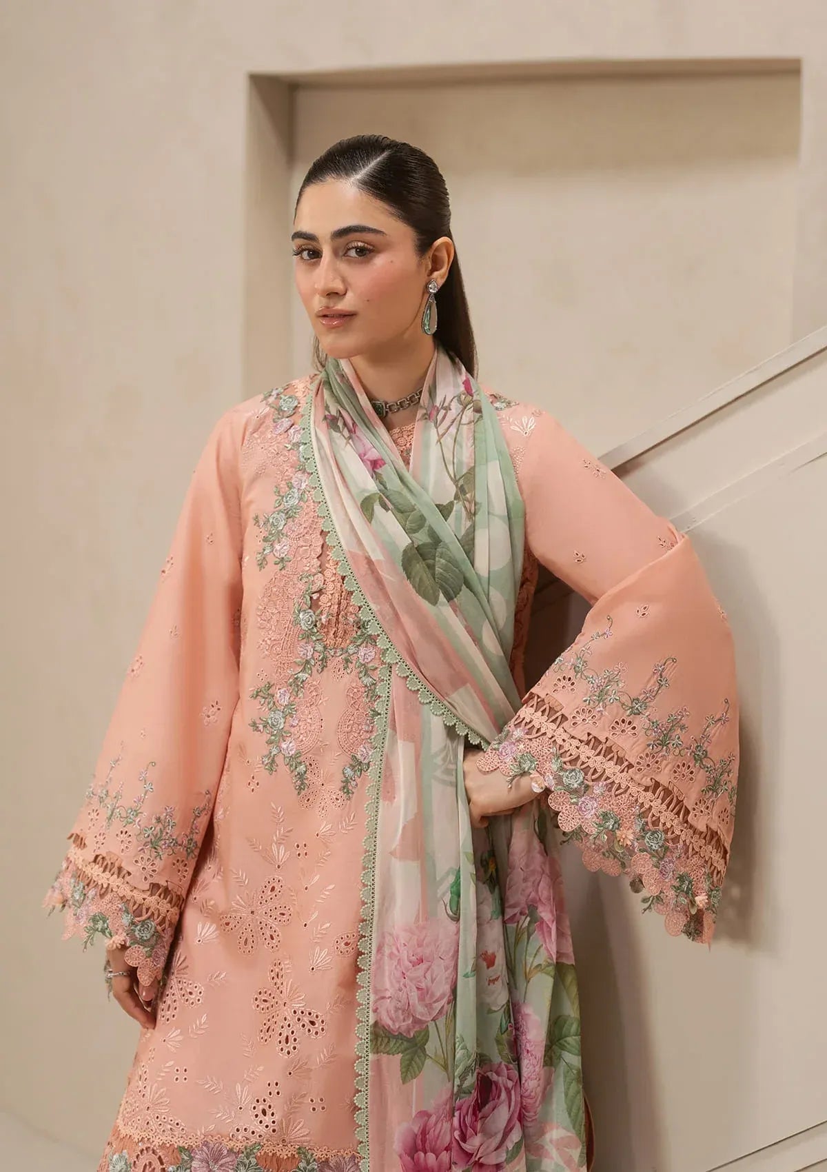 Elaf Premium - E-Craft Chikankari Lawn - EHC-3B DUSTROSE