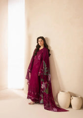 Elaf Premium - E-Craft Chikankari Lawn - EHC-4A GARNET
