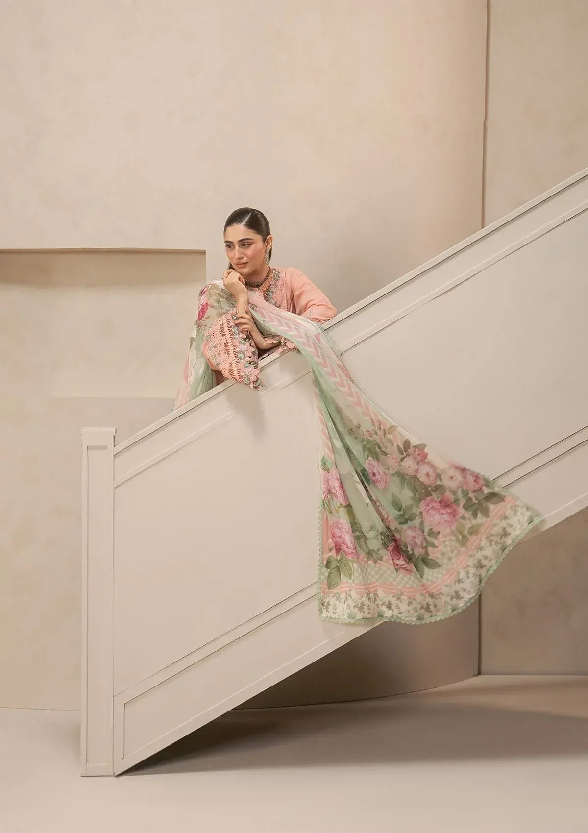 Elaf Premium - E-Craft Chikankari Lawn - EHC-3B DUSTROSE