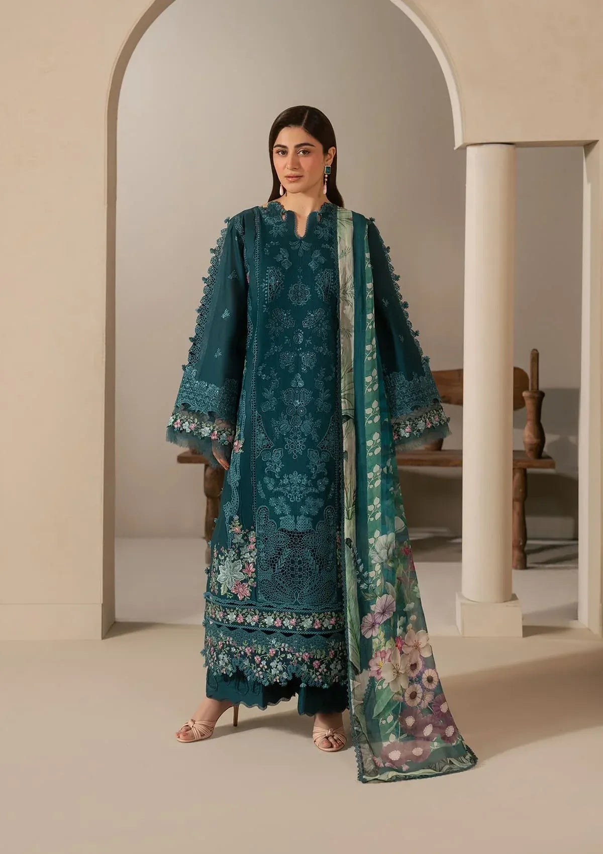 Elaf Premium - E-Craft Chikankari Lawn - EHC-2A MOSS