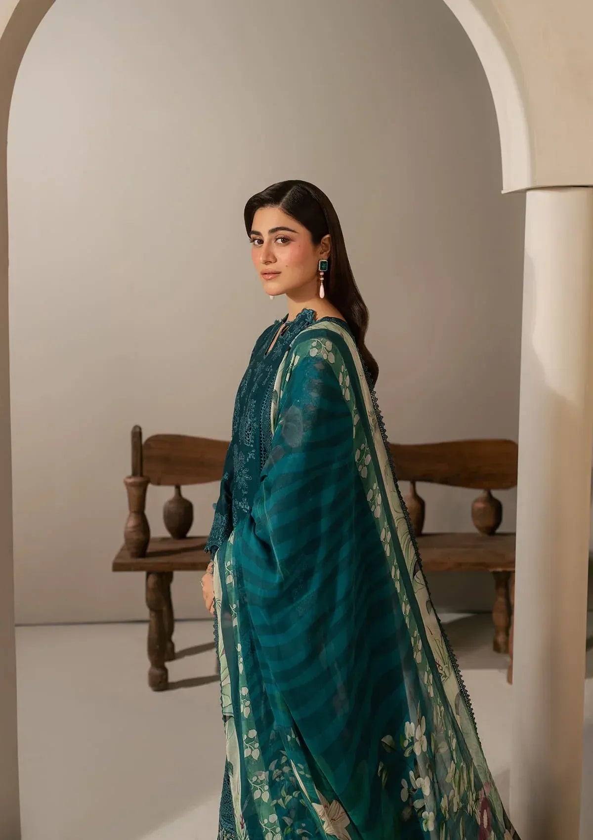 Elaf Premium - E-Craft Chikankari Lawn - EHC-2A MOSS