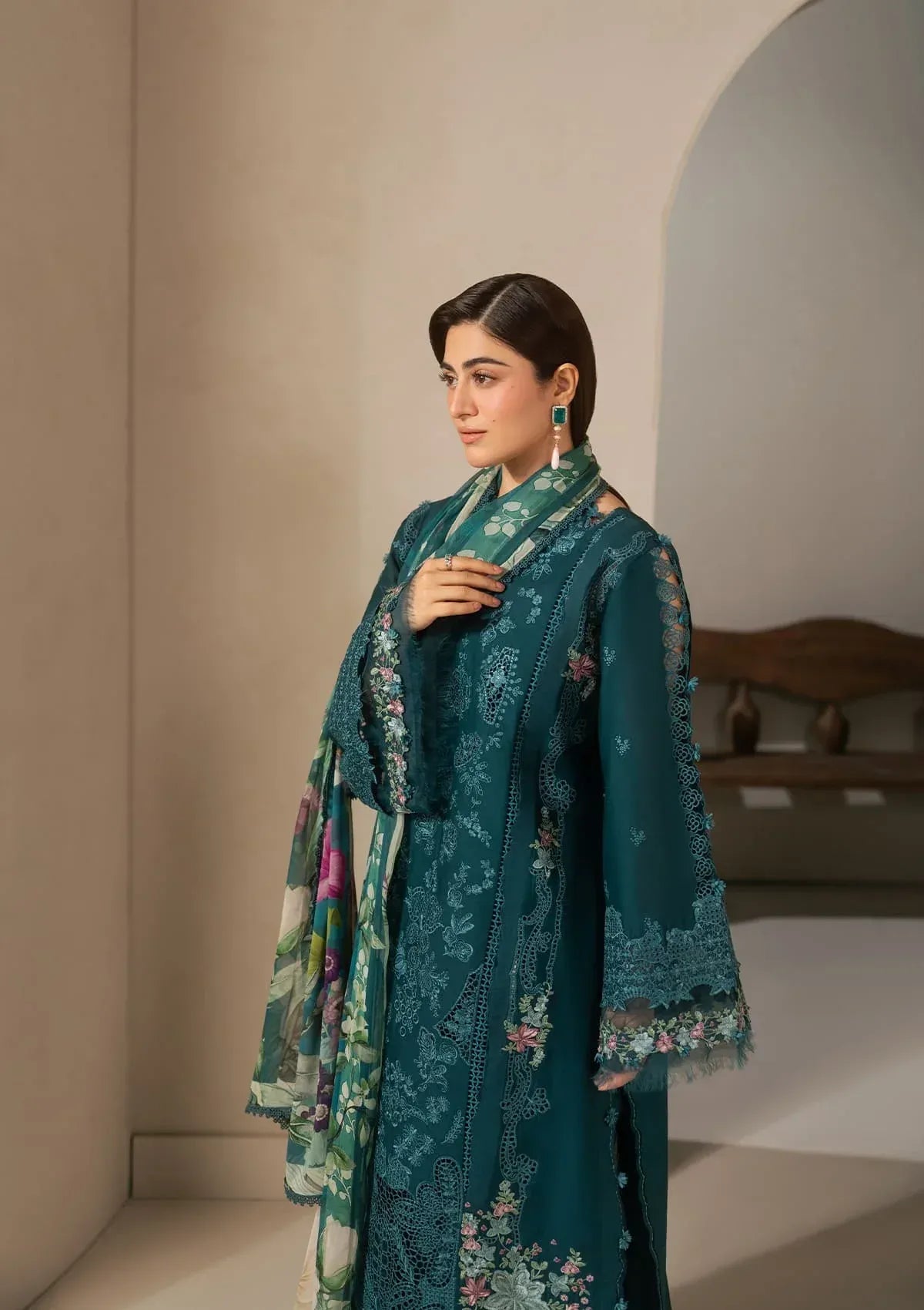 Elaf Premium - E-Craft Chikankari Lawn - EHC-2A MOSS