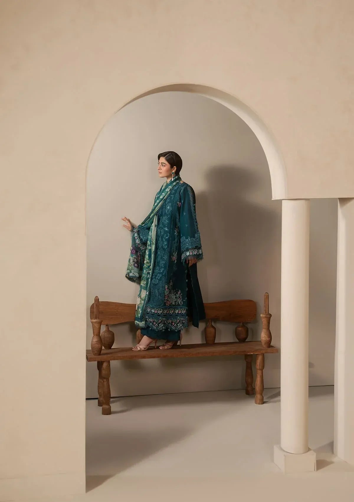 Elaf Premium - E-Craft Chikankari Lawn - EHC-2A MOSS