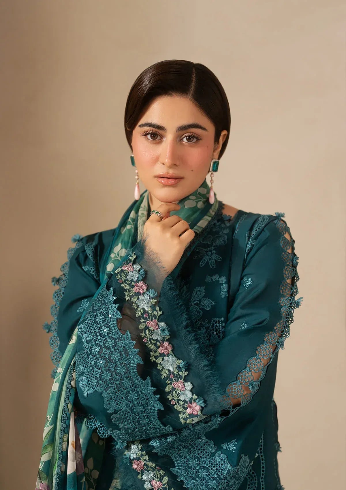 Elaf Premium - E-Craft Chikankari Lawn - EHC-2A MOSS