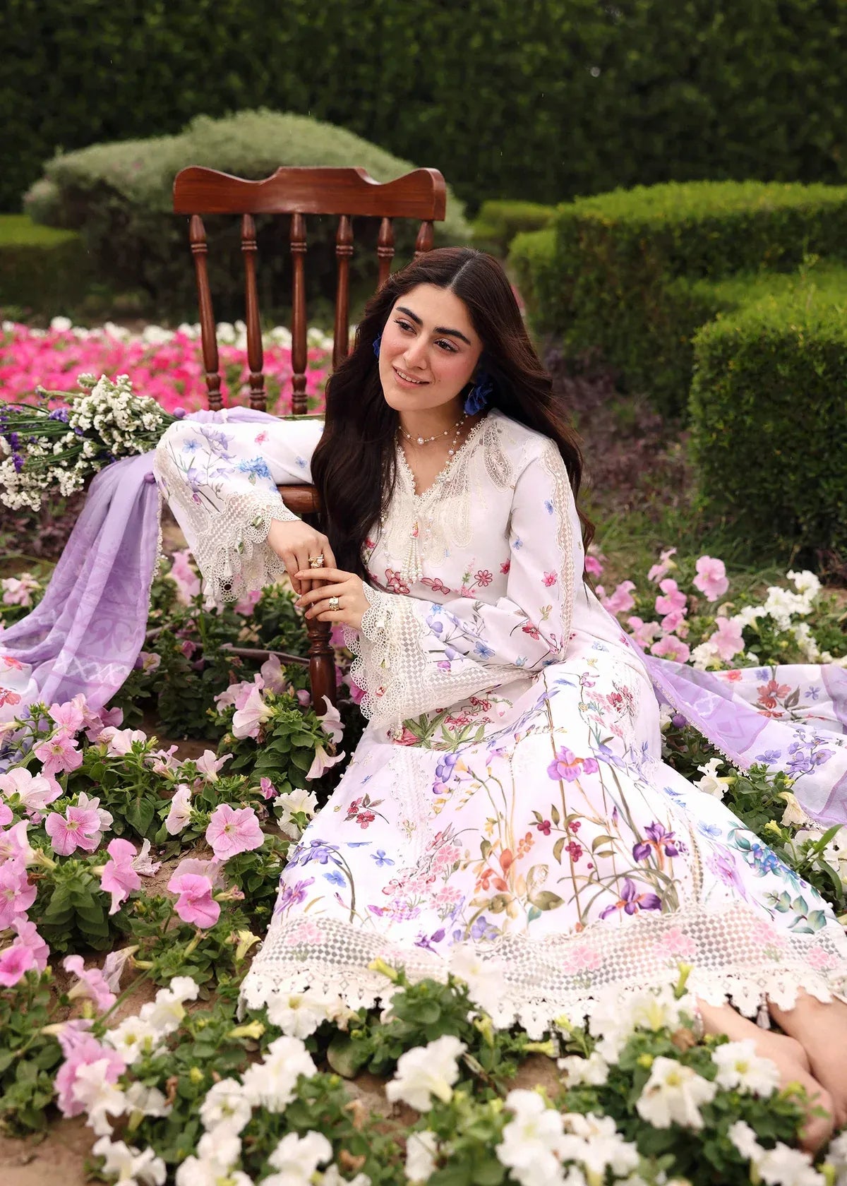 Lawn - Embroidered Lawn Eid '26 - Lavender Clouds