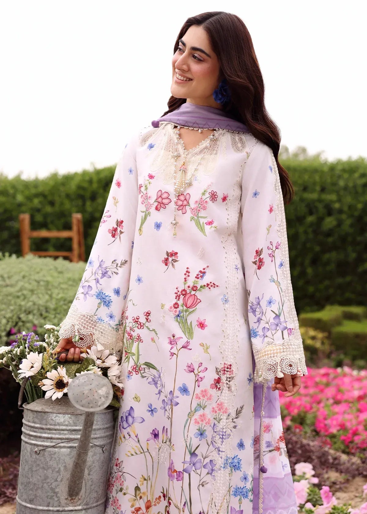 Lawn - Embroidered Lawn Eid '26 - Lavender Clouds