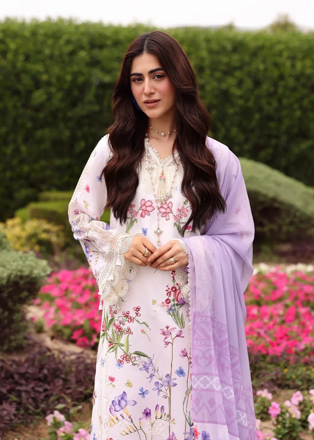 Lawn - Embroidered Lawn Eid '26 - Lavender Clouds
