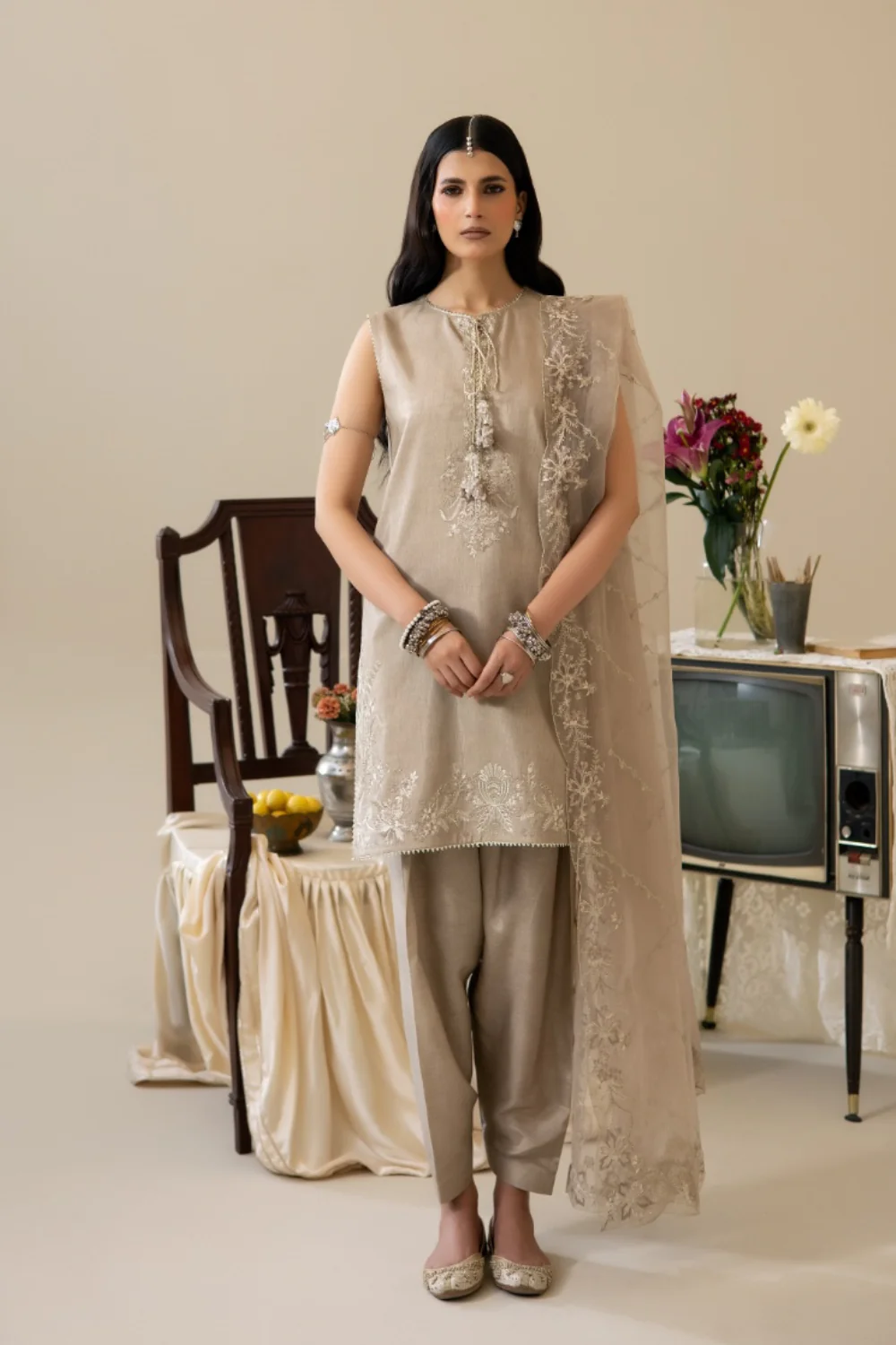 Korean rawsilk - Lune des fleurs - IZEL