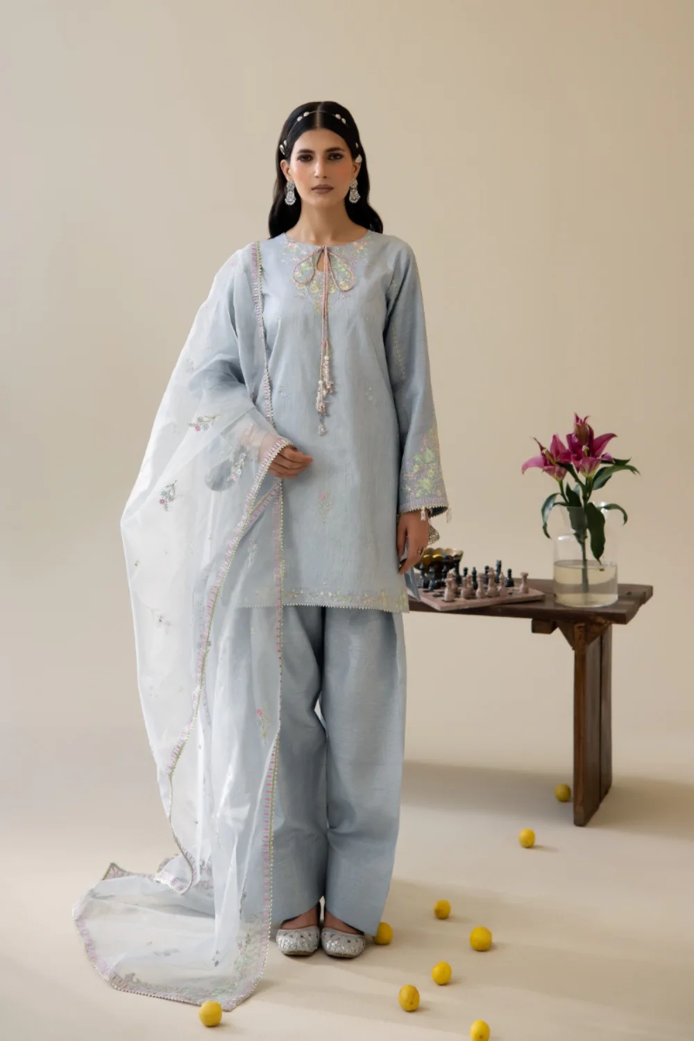 Korean rawsilk - Lune des fleurs - ESME
