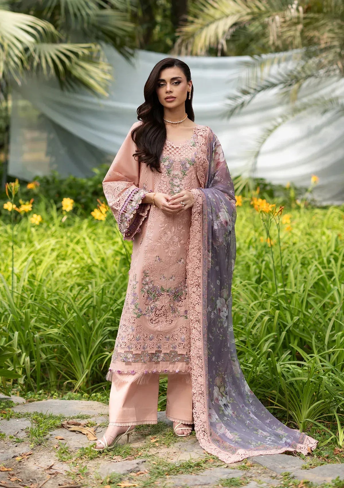 LAWN - LUXURY LAWN VOL ll '26 - ELQ-6A BLUSHING ROSE