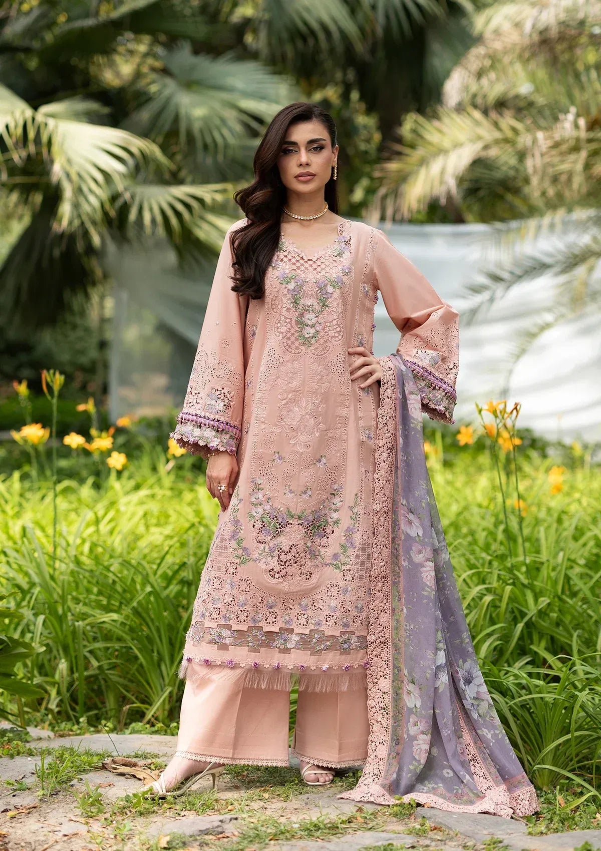 LAWN - LUXURY LAWN VOL ll '26 - ELQ-6A BLUSHING ROSE
