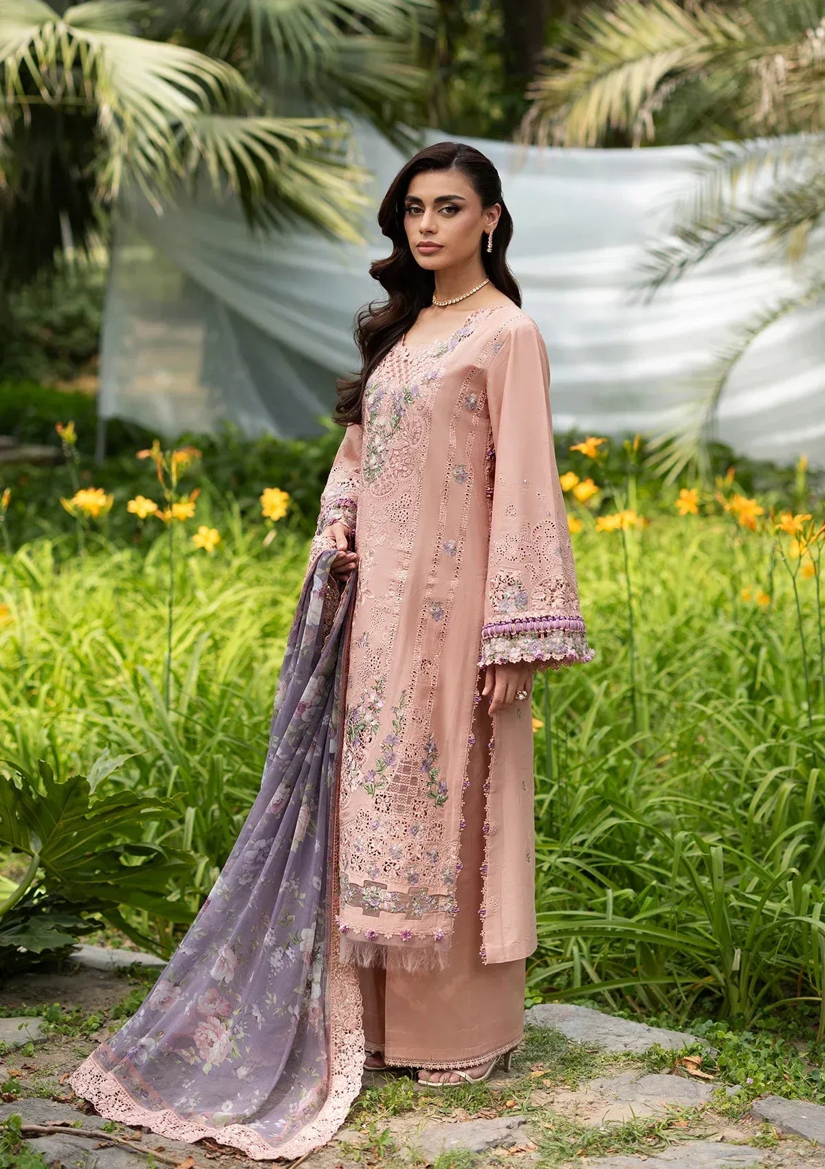 LAWN - LUXURY LAWN VOL ll '26 - ELQ-6A BLUSHING ROSE