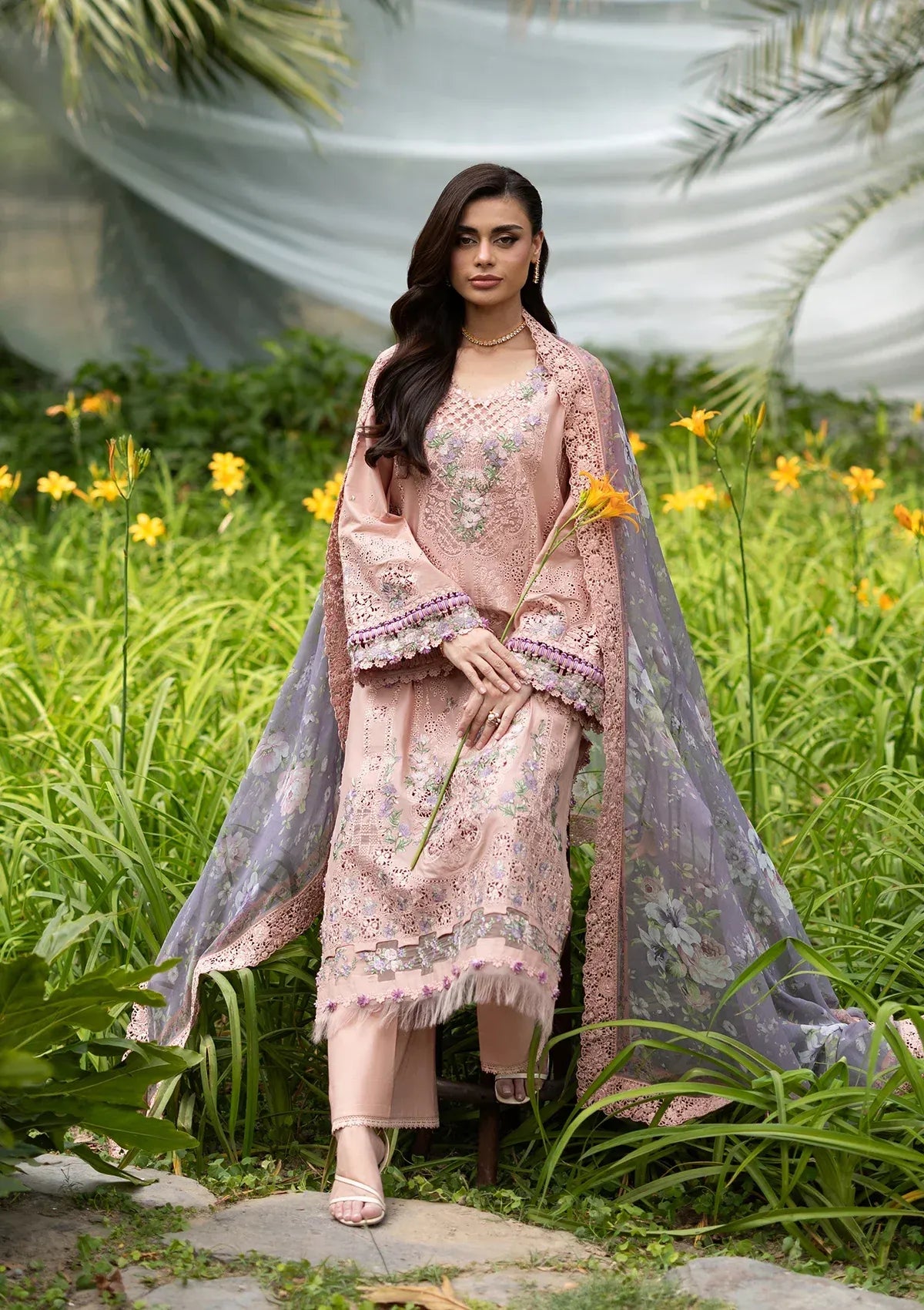 LAWN - LUXURY LAWN VOL ll '26 - ELQ-6A BLUSHING ROSE