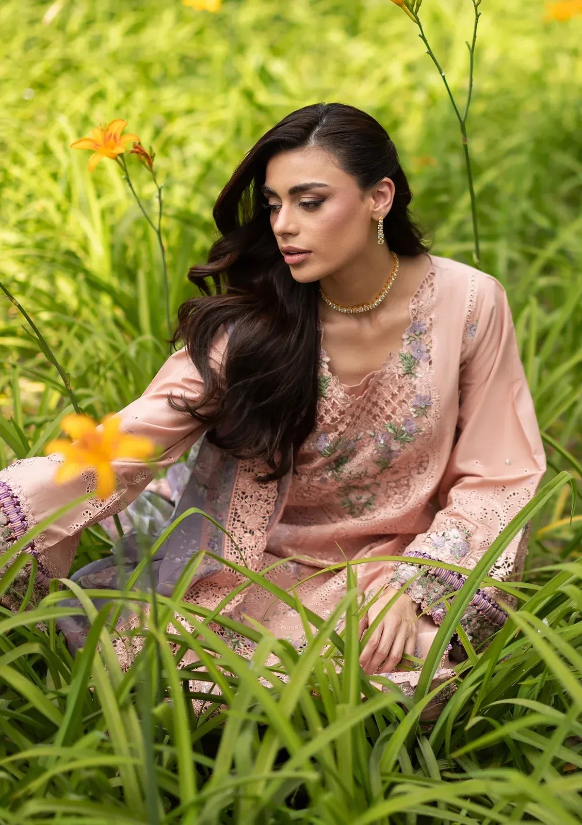 LAWN - LUXURY LAWN VOL ll '26 - ELQ-6A BLUSHING ROSE